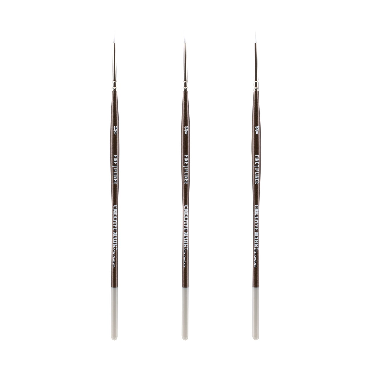 Creative Mark Fine Tip Liner Paint Brush Ultra Fine Detail Soft Hair Paint Brush For Watercolor, Gouache, Inks, Acrylic, Oils, Technical Artists, and Illustrators - 3 Packs